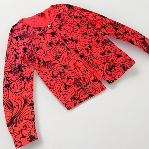 Talbots Floral Cardigan Button Sweater - Picture 3 of 10